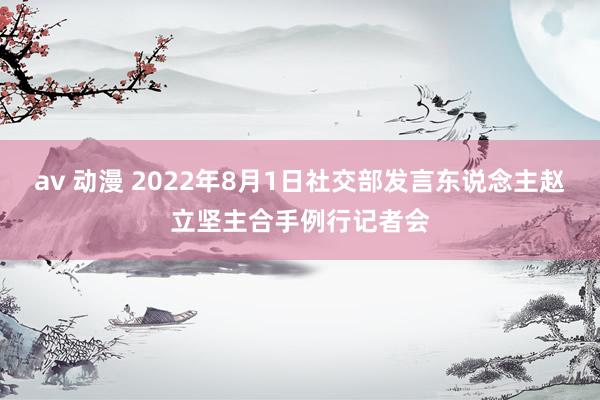 av 动漫 2022年8月1日社交部发言东说念主赵立坚主合手例行记者会